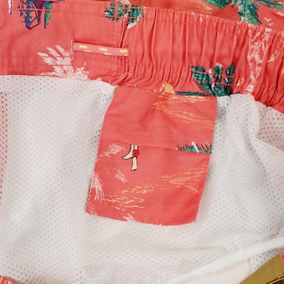 The Foundry Big & Tall Hula Girl Pattern Lined Swim Trunks Mens Size 3X - Picture 5 of 7